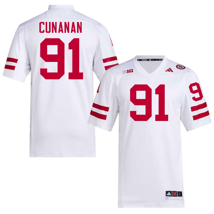 Nebraska Cornhuskers #91 Kyle Cunanan College Football Jerseys Stitched-White
